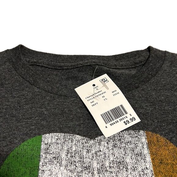 Irish T-Shirt Woman's Small 3 Leaf Clover Ireland Gray Short Sleeve NEW - Picture 3 of 6